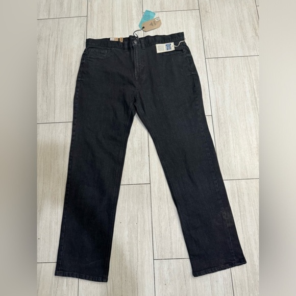 PrAna Men's Black Straight Fit Jeans 40W x 32L Five-Pocket Zip Fly Cotton Blend - Picture 1 of 9